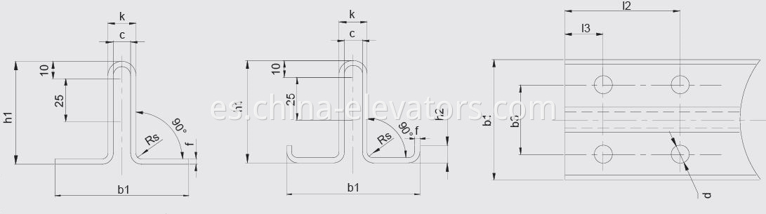 Riel guía hueco para ascensor Elevator Hollow Guide Rail